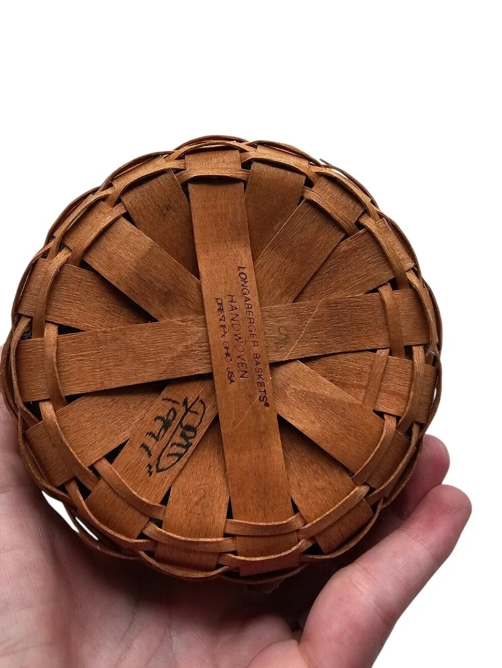 Longaberger 1492-1992 Discovery Basket with a commemorative tag sailboat liner